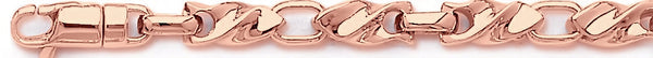 14k rose gold, 18k pink gold chain 6.7mm Vibe Chain Necklace