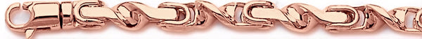 14k rose gold, 18k pink gold chain 5.8mm Vesuvio Link Bracelet