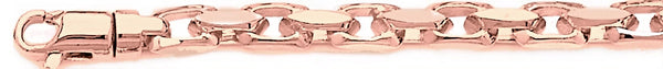 14k rose gold, 18k pink gold chain 6.7mm Compression Chain Necklace