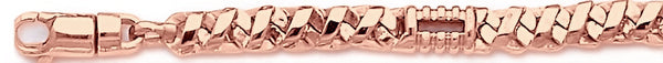 14k rose gold, 18k pink gold chain 6.9mm Jagger II Chain Necklace