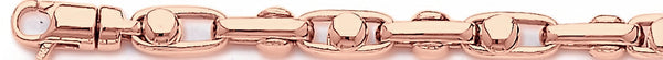 14k rose gold, 18k pink gold chain 6.4mm Fusion Chain Necklace