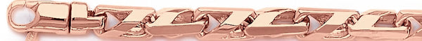 14k rose gold, 18k pink gold chain 6.8mm Criss Cross Chain Necklace