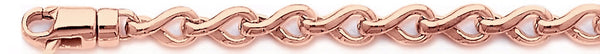 14k rose gold, 18k pink gold chain 6.6mm Wishbone Chain Necklace