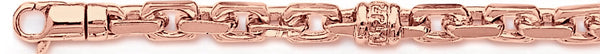 14k rose gold, 18k pink gold chain 6.9mm Greek Scroll I Chain Necklace