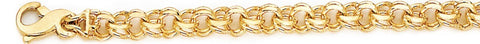 6.1mm Double Link Bracelet custom made gold chain