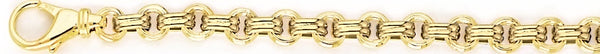 18k yellow gold chain, 14k yellow gold chain 5.8mm Ameci Link Bracelet