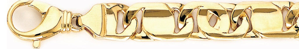 Wide Crystal & Golden Chain Link Bracelet – Linea Luxe